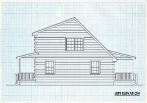 Log Home Left Elevation - Warren