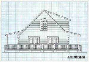 Log Home Right Elevation - Warren