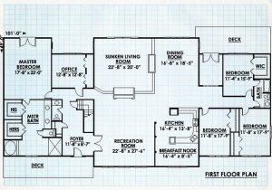 Log Home First Floor Plan - Washington