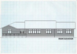 Log Home Front Elevation - Washington