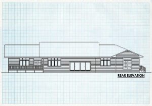 Log Home Rear Elevation - Washington