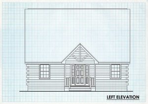 Log Cabin Home Left Elevation - West Branch