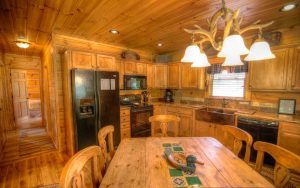 Log Home Kitchen and Dining Area - Westchester
