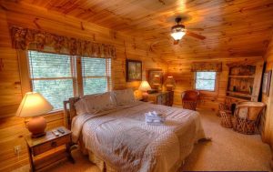 Log Home Bedroom Interior - Westchester