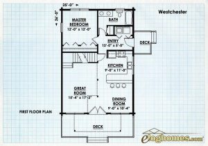 Log Home First Floor Plan - Westchester