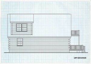 Log Home Left Elevation - Westchester