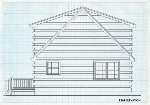 Log Home Rear Elevation - Westchester