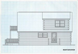 Log Home Right Elevation - Westchester