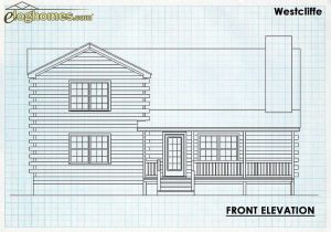 Log Home Front Elevation - Westcliffe