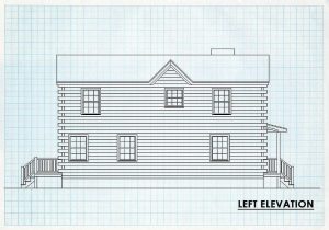 Log Home Left Elevation - Westcliffe