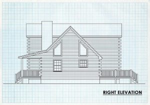 Log Home Right Elevation - Westcliffe