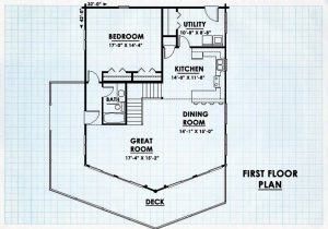 Log Home First Floor Plan - Whitebirch