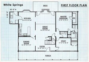 Log Home First Floor Plan -  White Springs