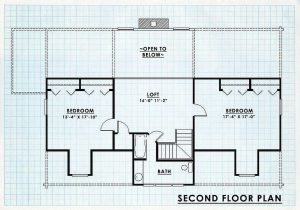 Log Home Second Floor Plan -  White Springs