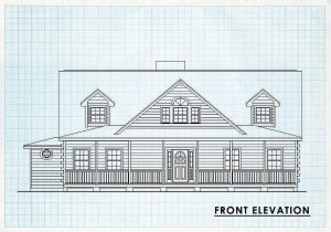 Log Home Front Elevation -  White Springs