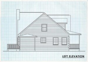 Log Home Left Elevation -  White Springs