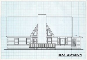 Log Home Rear Elevation -  White Springs