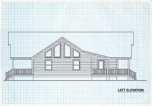 Log Home Left Elevation - Winchester