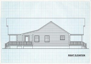 Log Home Right Elevation - Winchester