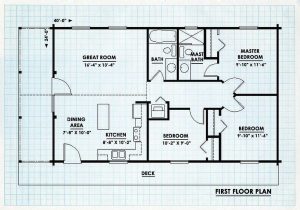 Log Cabin First Floor Plan - Winter Camp