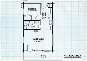 Log Cabin First Floor Plan - Woodsman