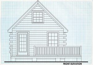 Log Cabin Front Elevation - Woodsman