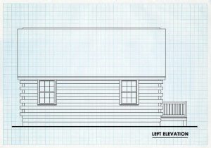 Log Cabin Left Elevation - Woodsman