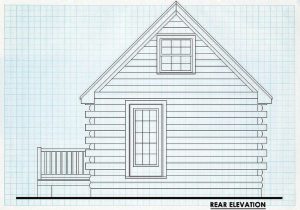 Log Cabin Rear Elevation - Woodsman