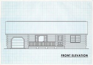 Log Cabin Front Elevation - Wrangell