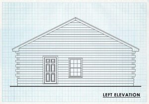 Log Cabin Left Elevation - Wrangell