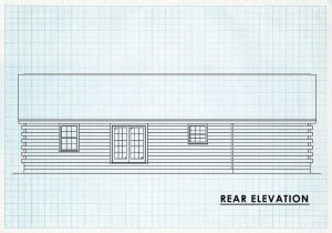 Log Cabin Rear Elevation - Wrangell