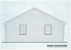 Log Cabin Right Elevation - Wrangell