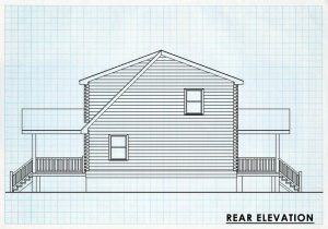 Log Home Rear Elevation - Yellowstone