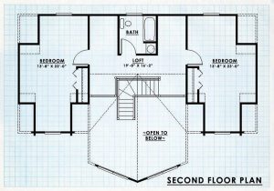 Log Home Second Floor Plan - Yosemite