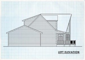 Log Home Left Elevation - Yosemite