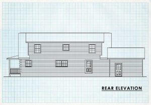 Log Home Rear Elevation - Yosemite