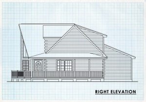 Log Home Right Elevation - Yosemite