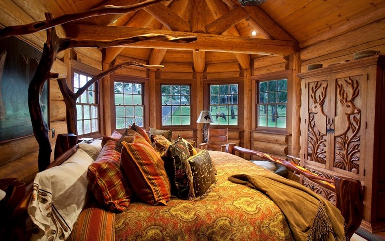 Log Cabin Bedroom