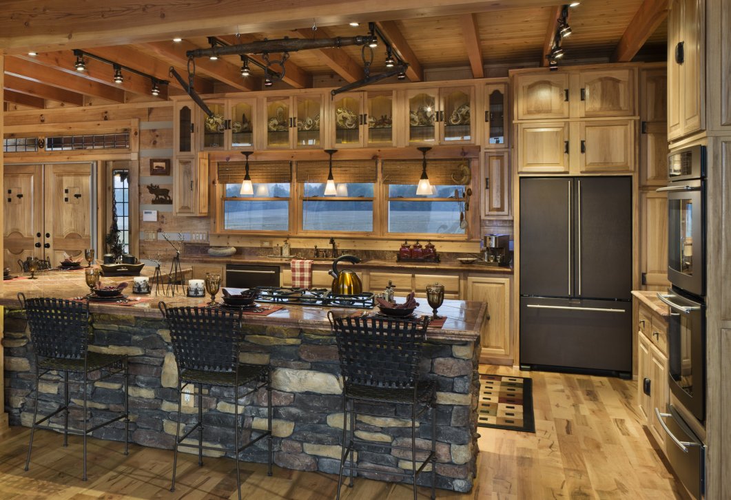 Log Home Kitchen Designs Pictures Dandk Organizer before-after-log-cabin-modern-interior-refresh-decorilla