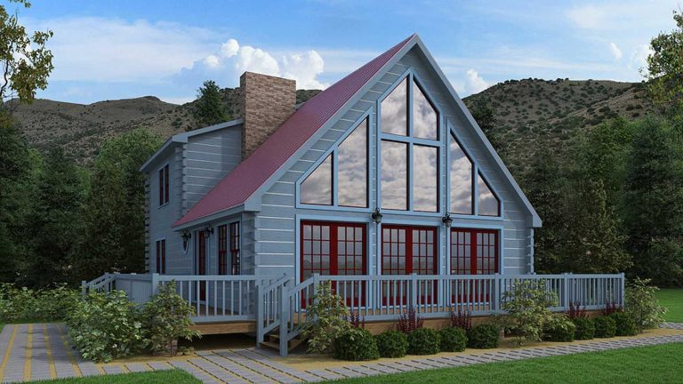 Alamosa log home model from eLoghomes