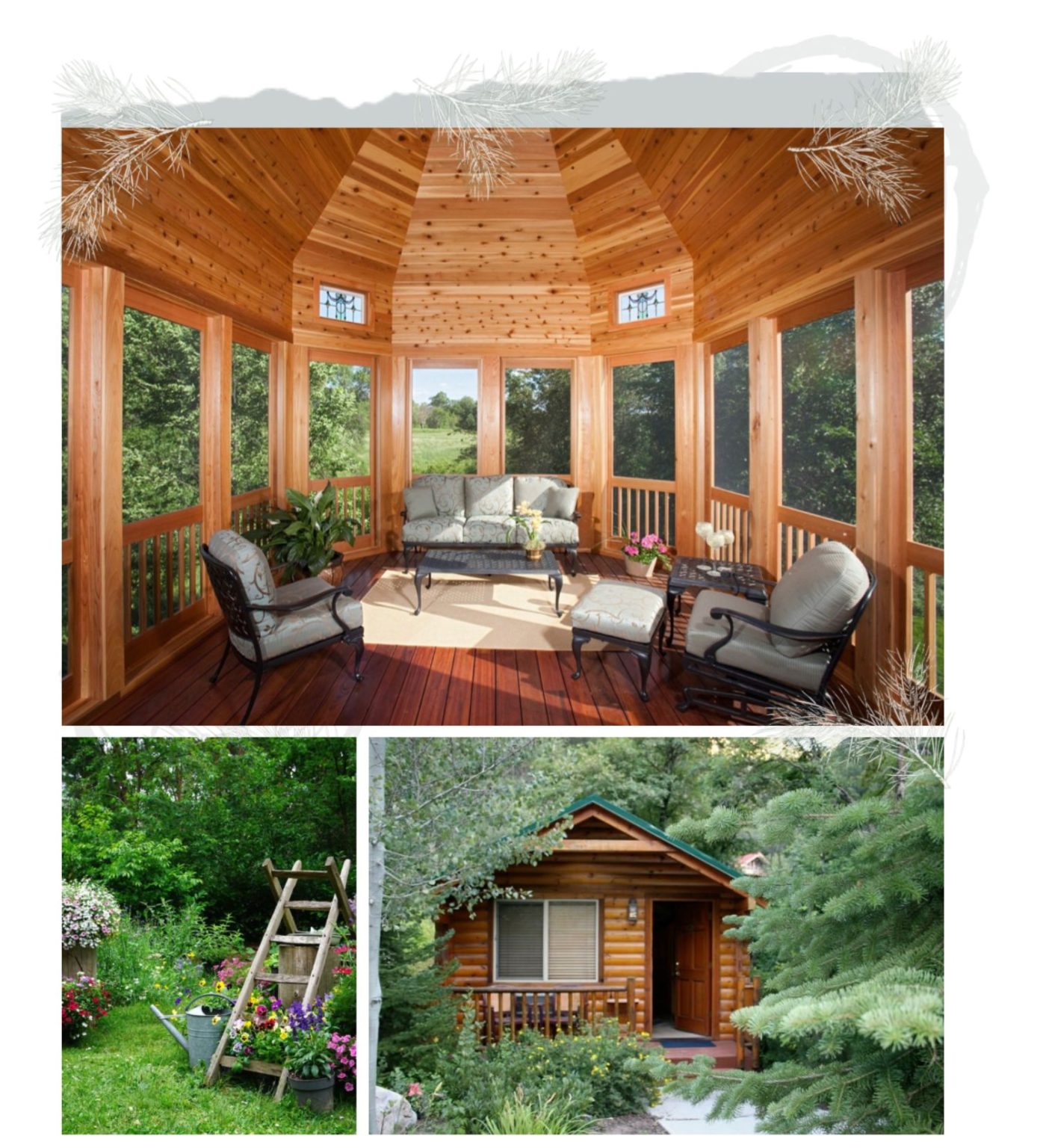 Outdoor Spaces For All Four Seasons At Your Log Home - ELoghomes