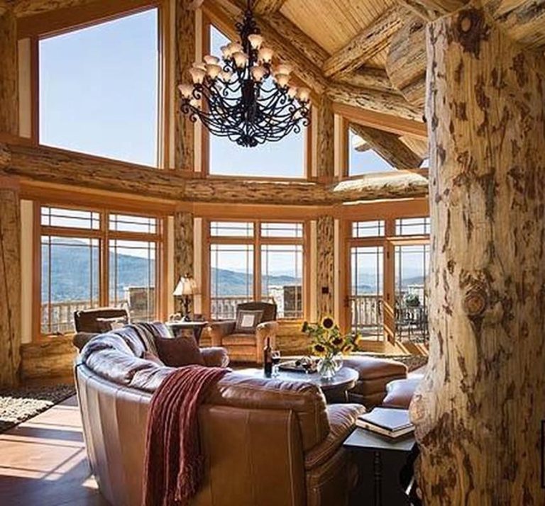 How To Brighten Up A Log Cabin Interior - ELoghomes
