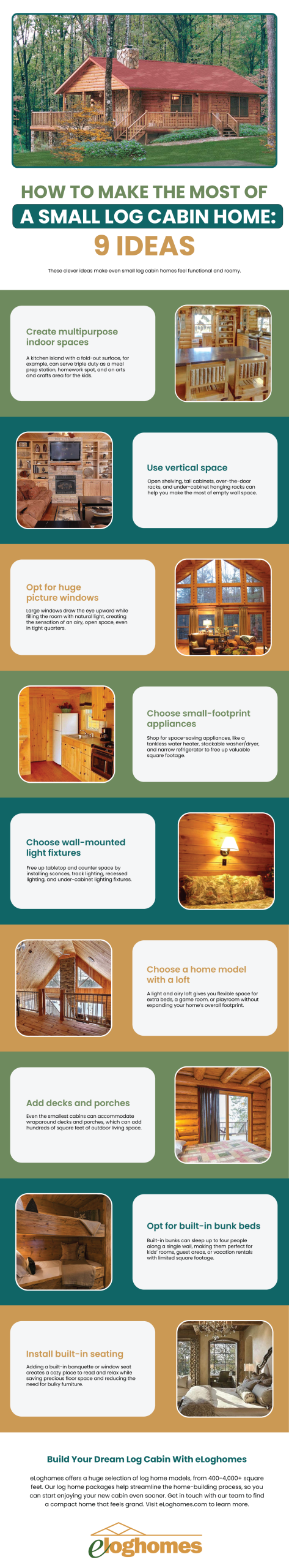 How to Make the Most of a Small Log Cabin Home: 9 Ideas